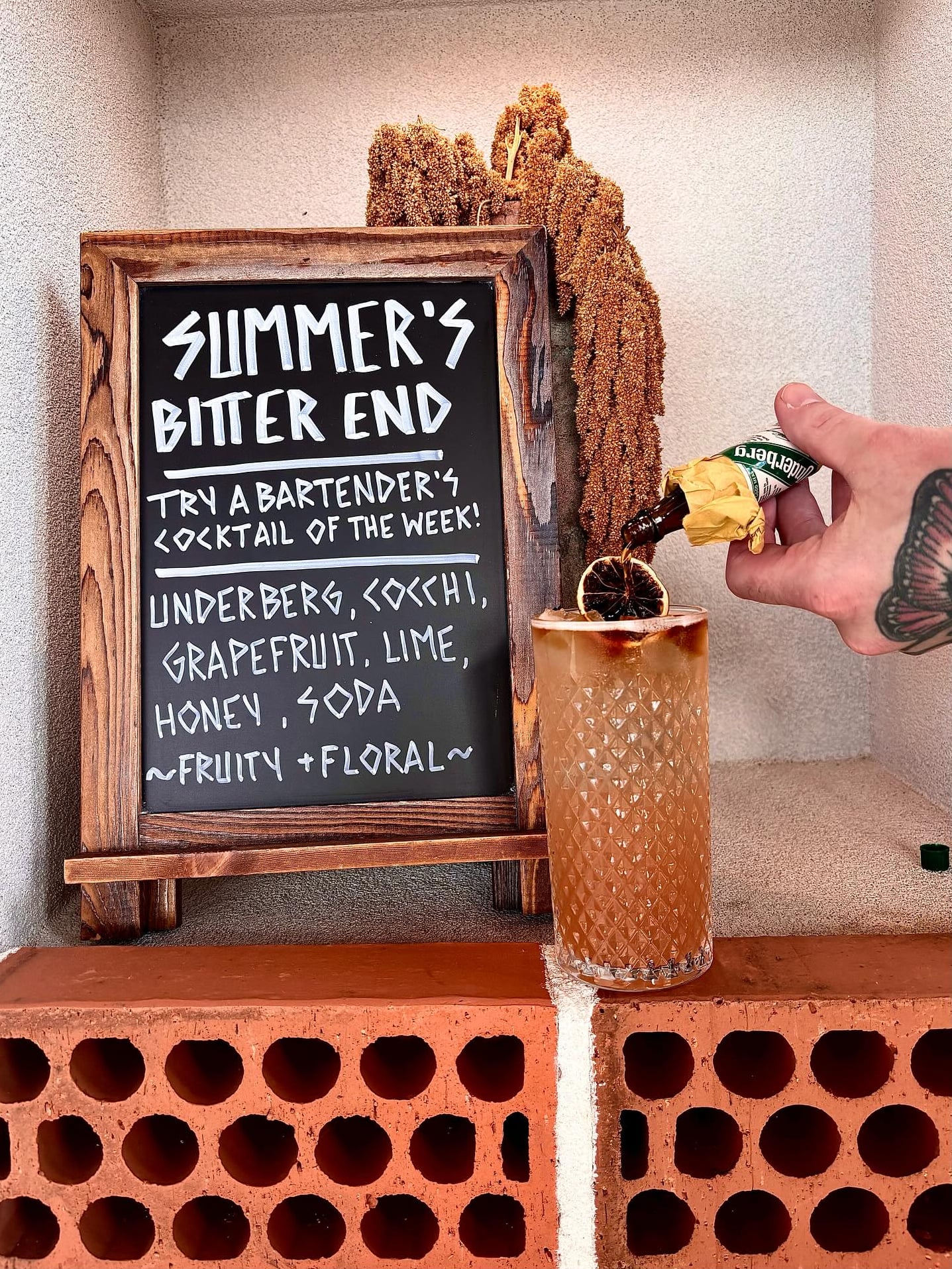Bartender's Cocktail of the Week featuring fresh grapefruit and honey.