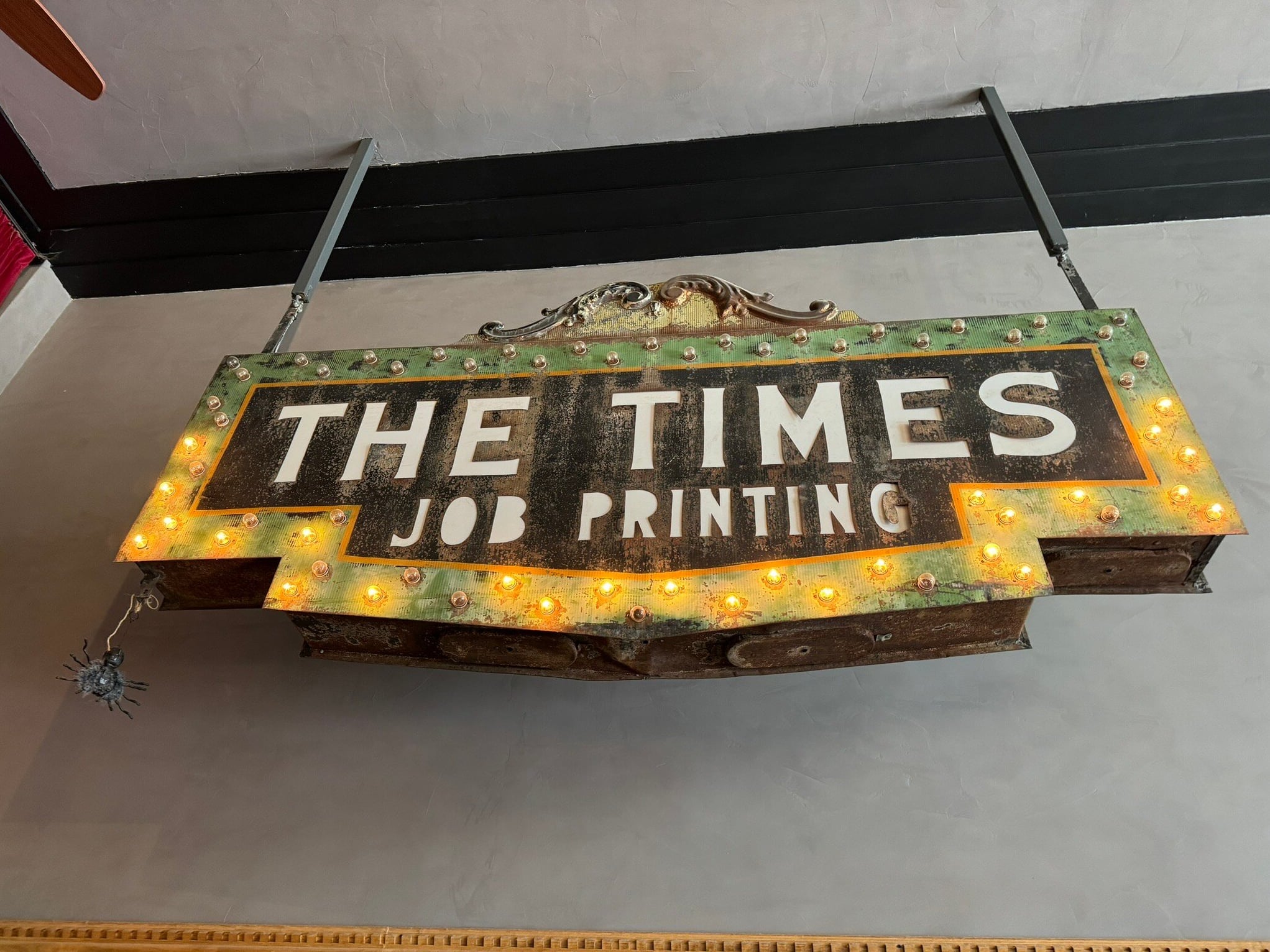 Vintage marquee sign detail showcasing historic character