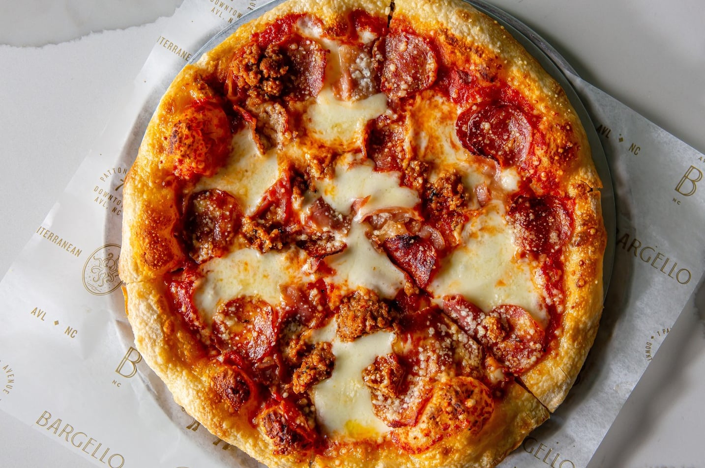 Pepperoni & sausage combo pizza.