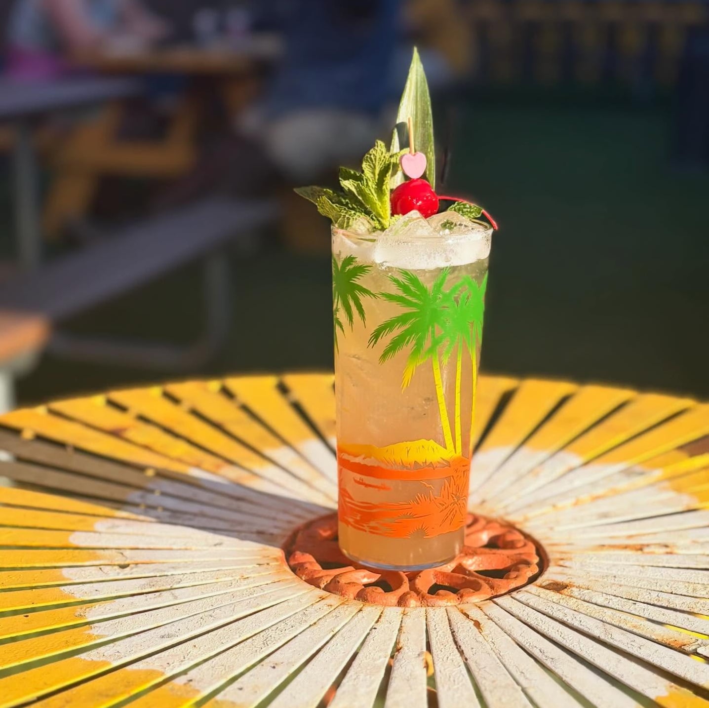 Refreshing tropical cocktail.