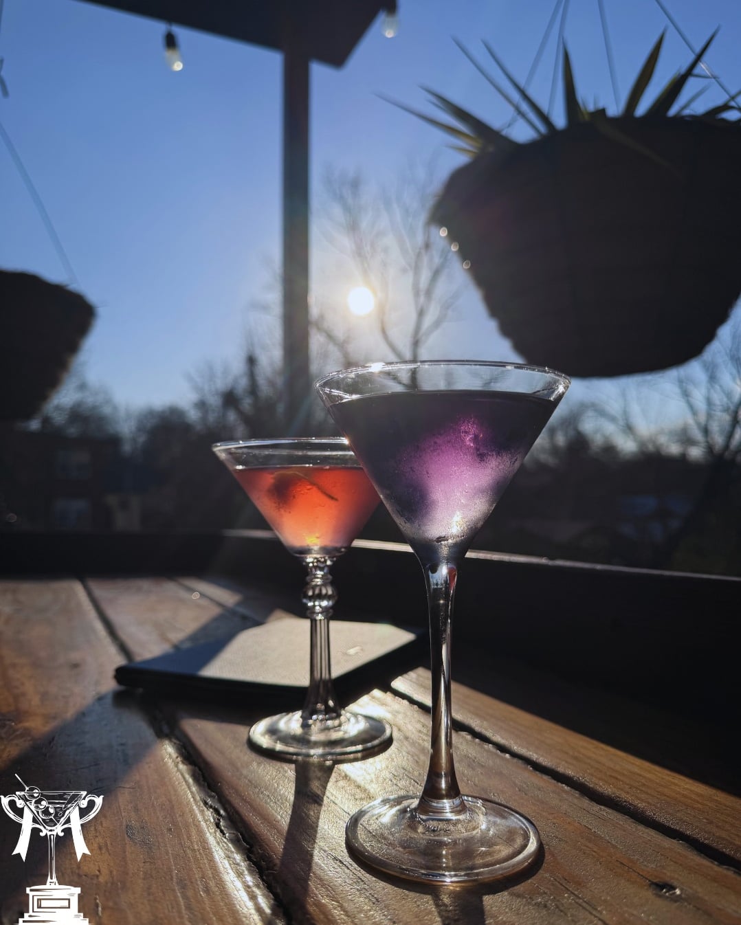 Craft cocktails served on our outdoor patio