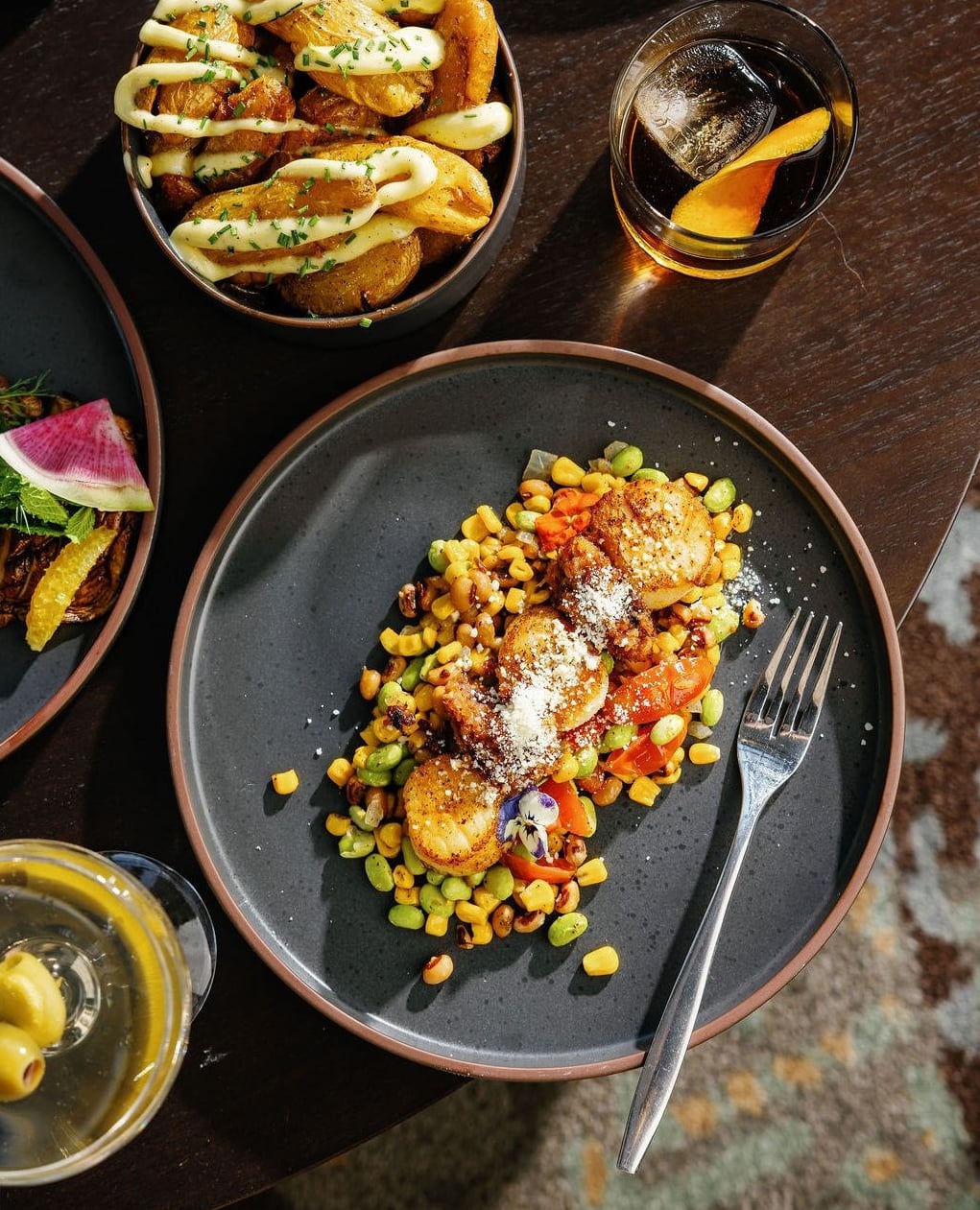 Seafood and shareable plates paired with cocktails