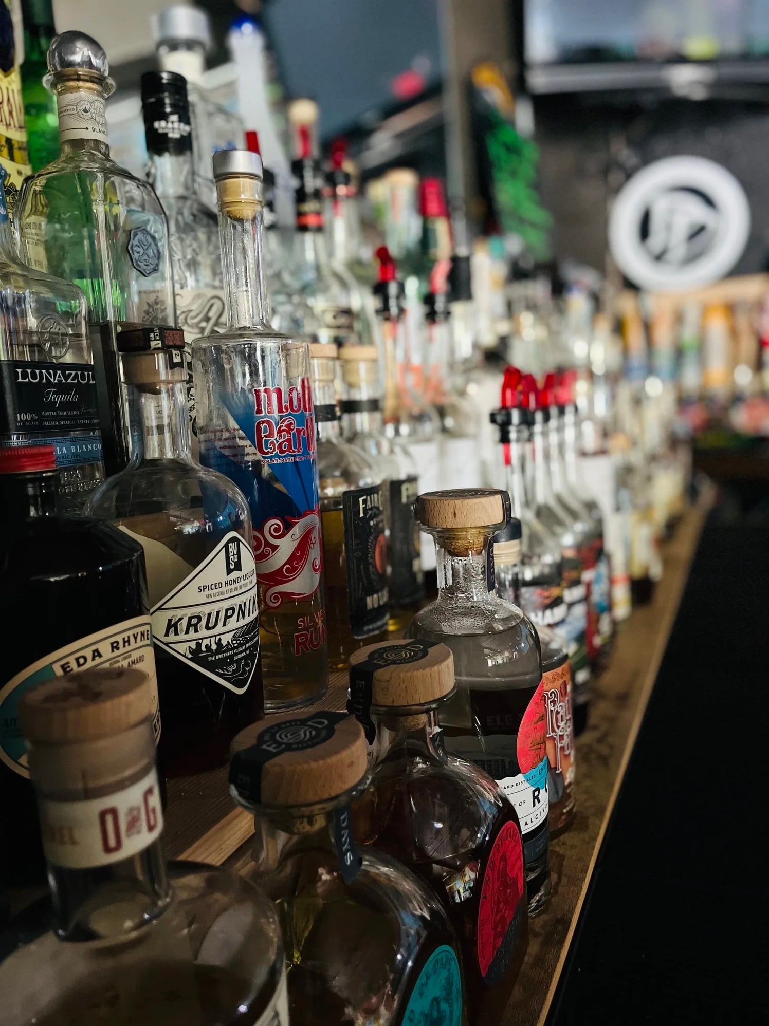 Extensive spirit selection at the bar