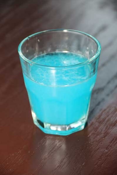 Tropical blue signature cocktail