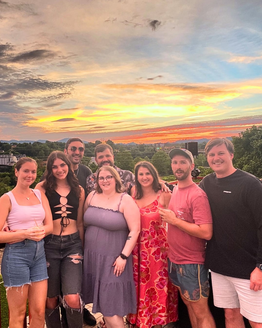 Golden hour gatherings on the rooftop