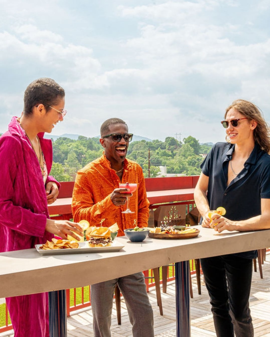 Social dining experience on the rooftop