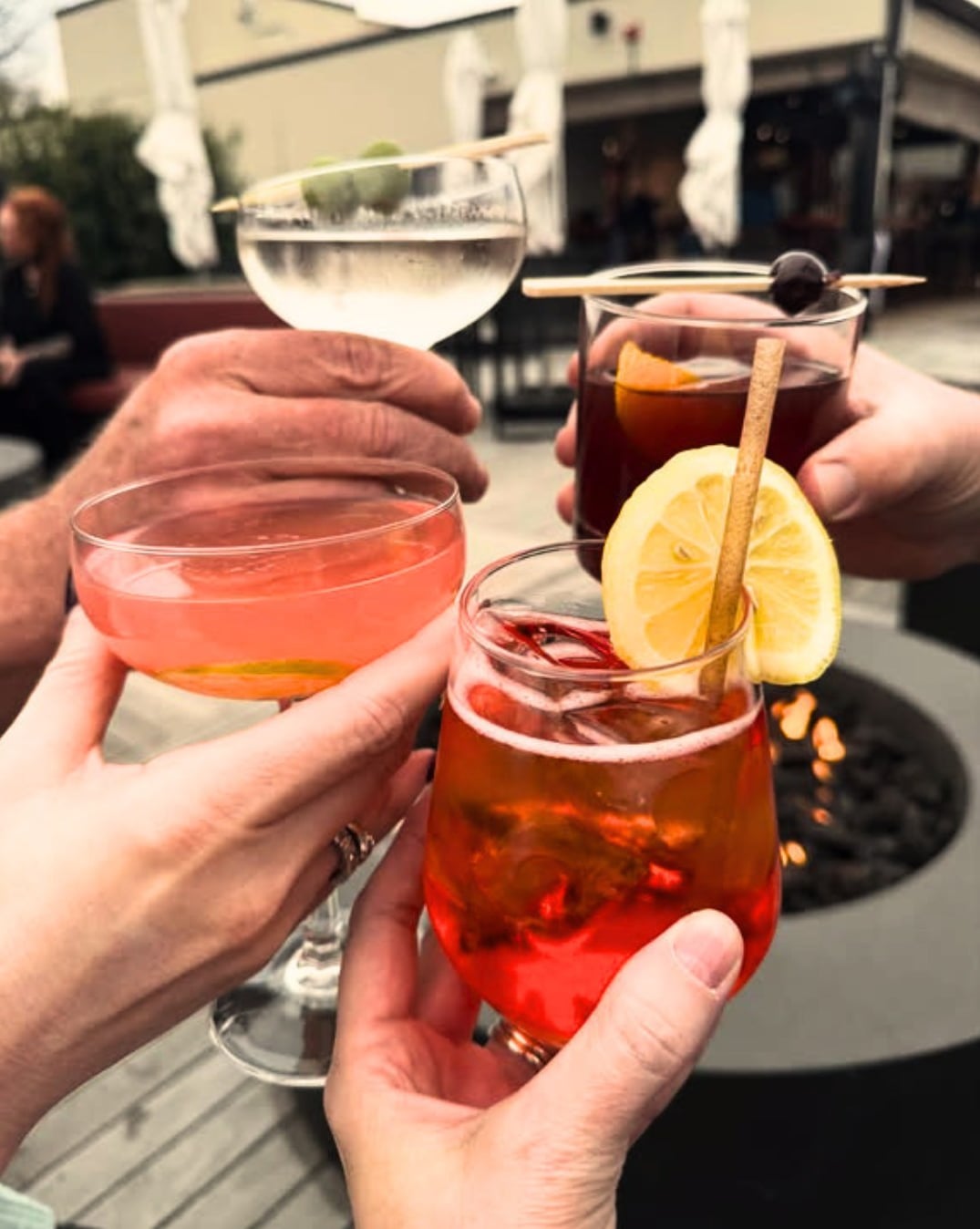 Signature cocktails with rooftop views